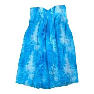 alice and olivia blue strapless dress Alice + Olivia Blue Lace Strapless Gown by Alice & Olivia
